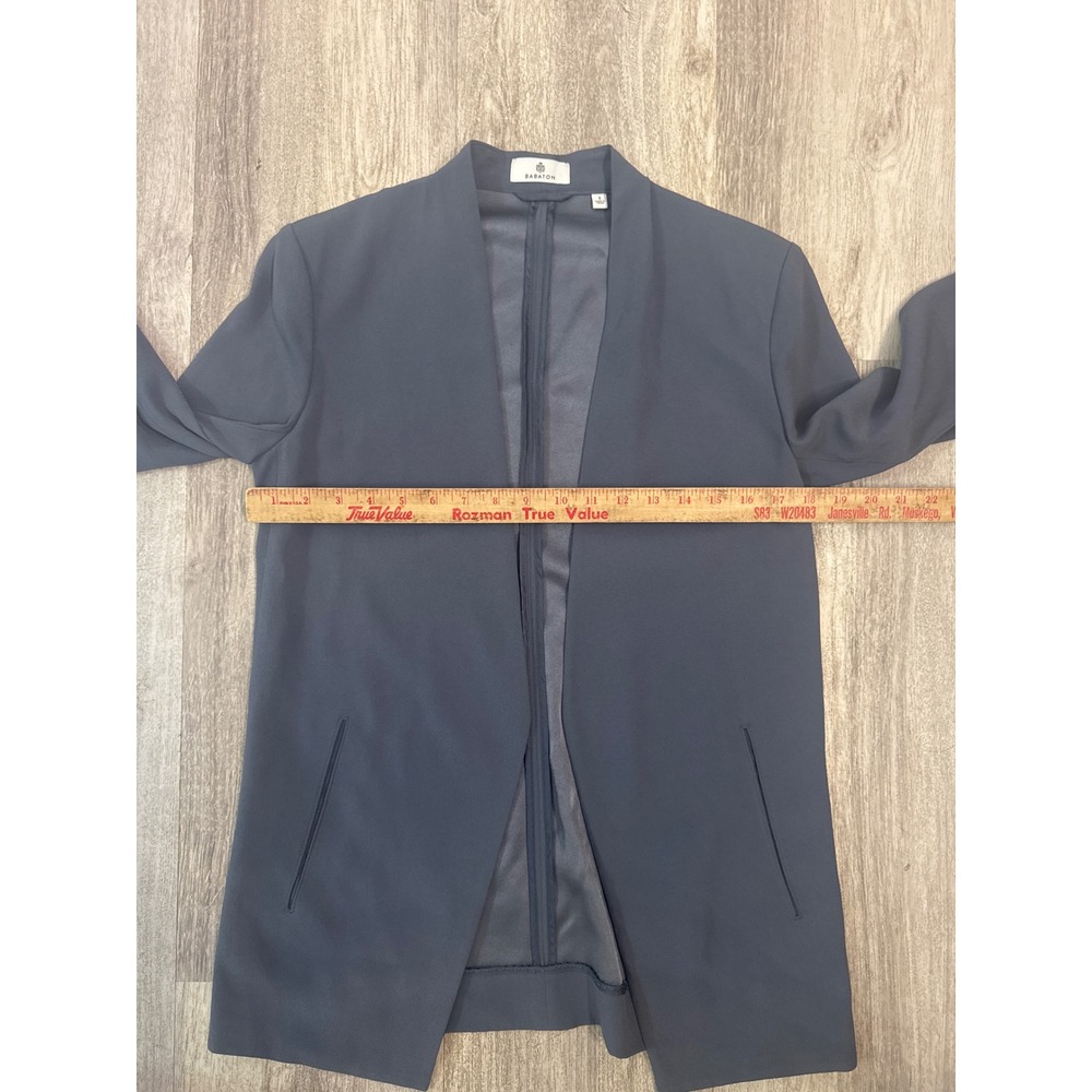 Aritzia Babaton Power Blazer Size 2 Blue Gray Vintage Navy - Picture 7 of 8